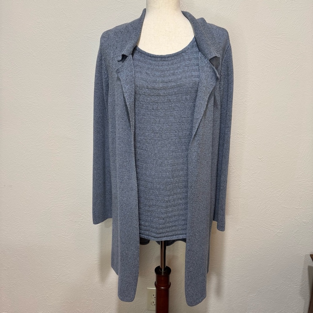 Sigrid Olsen Women's Light Blue Sweater Set Size L
